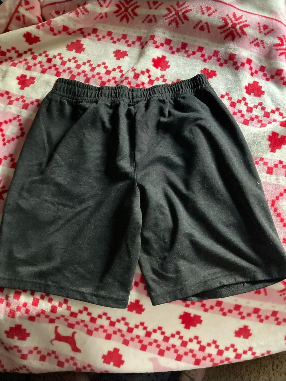Members Mark Black Athletic Drawstring Shorts with Zip Pockets